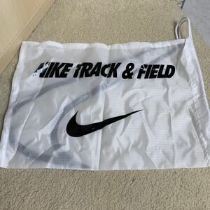 Nike Track & Field Shoe Bag White Black Logo Draw String